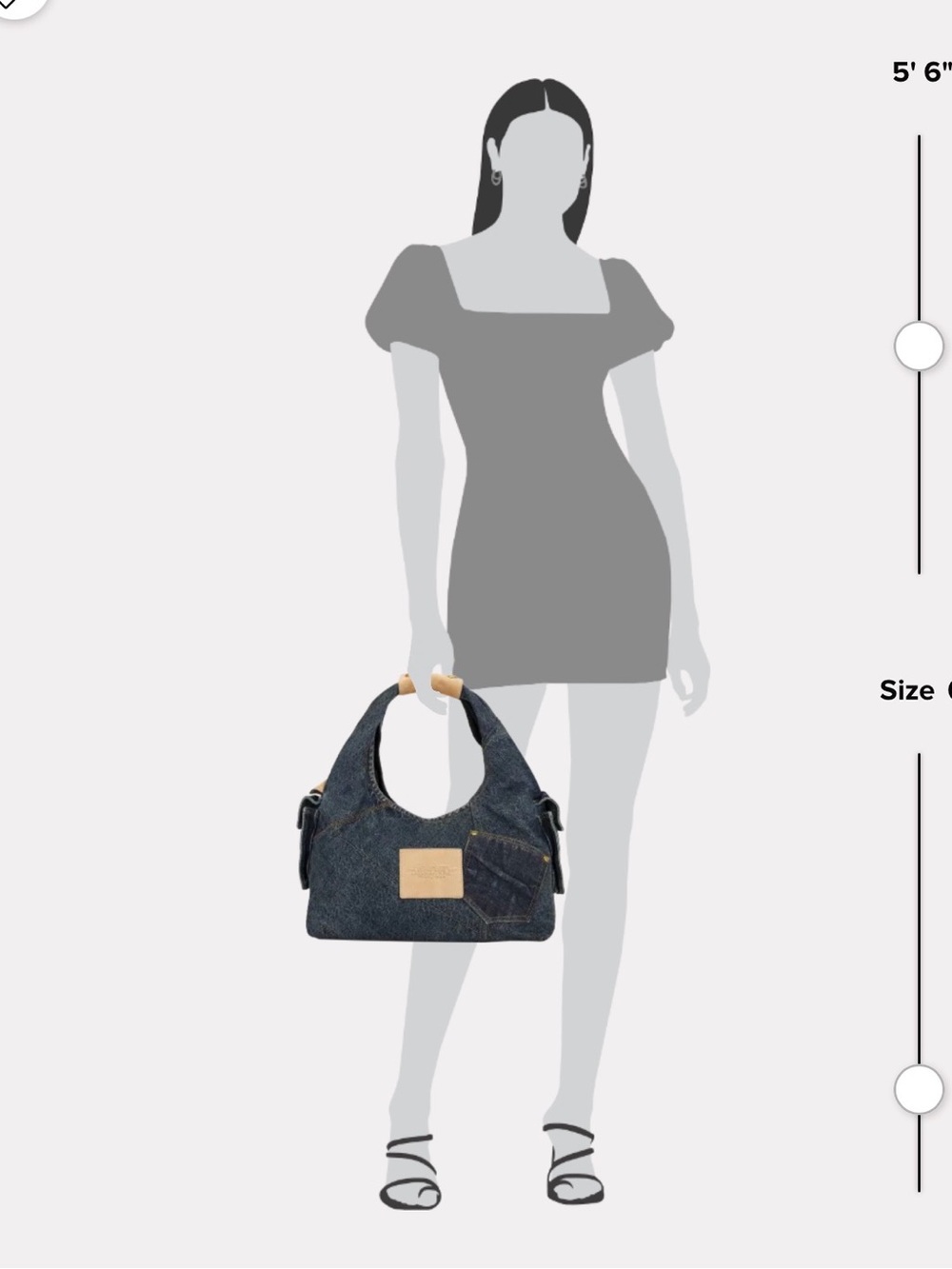Marc Jacobs Denim Sack Bag with Tan Suede Accents - Picture 12 of 13